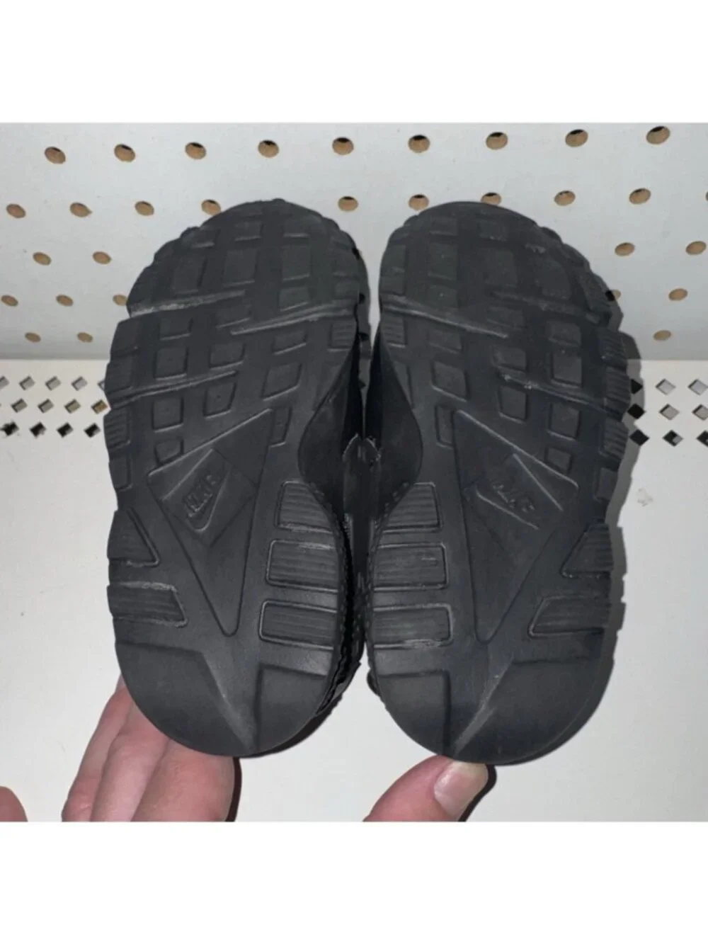 Nike Air Huarache Run TD Triple Black Boys Youth Athletic Running Shoes Size 10C